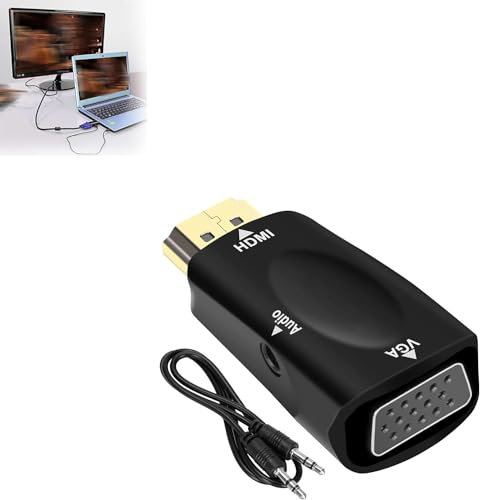 Hikaka Dispositivo de Streaming de TV, HDMI a VGA Adaptador, convertidor de vídeo, Inalámbrico HDMI Display Adaptador WiFi Screen Mirroring Streaming, TV proyector de Pantalla inalámbrica (Negro)