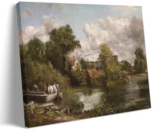 LdinMEX John Constable Artwork – Das weiße Pferd, Poster, coole Kunstwerke, Gemälde, Wandkunst, Leinwanddrucke, hängendes Bild, Heimdekoration, Geschenkidee, 20 x 30 cm