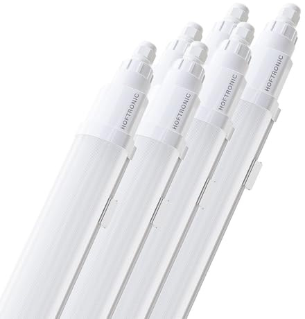 HOFTRONIC - Lot de 6 Q-Series - Réglette LED 120cm - IP65 étanche - 36W 4320 Lumen - 4000K Blancn neutre - IK08 - Connectable rapide - Pour Sous-sol, Garage, et l'entrepôt - Lampe Fluorescente
