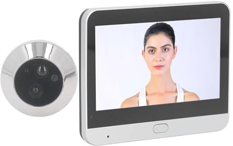 WiFi Door Peephole Camera, 4.3 inch Two Way Intercom Noise Reduction Doorbell Camera, 1080P HD Night Vision Video Door Viewer with Motion Detection, 120° Wide Angle, 5000mAh