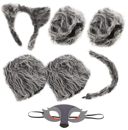 LIFKOME 1satz Cosplay Kostüm Für Halloween Teiliges Outfit Für Erwachsene Wolfsohren Und Für Partys Und