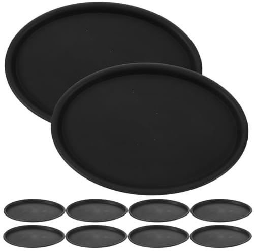 Sosoport 10 Pièces Soucoupes Ovales pour Pots De Fleurs Plateau De Récupération Imperméable pour Jardinières Intérieur Et Extérieur Protection Durable des Surfaces