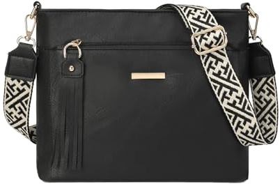 Gladdon Kleine Handtasche Damen,Mittelgroß Umhängetasche Veganes Leder Schultertasche Crossbody Bag Mehrere Fächertaschen mit Verstellbar Abnehmbar Breiter Gurt