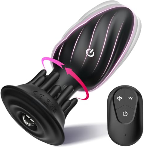 YcsLust Analvibratoren für Mann Anal Vibrator Sexspielzeug für Männer Frauen Paare mit 10 Vibrationsmodi 10 Rotationsmodi & Fernbedienung Analplug Silikon Prostata Vibrator Leise Analdildo