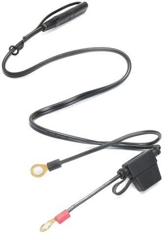 Flaconi Chargeur batterie moto, 12 V-24 V, connecteur batterie, câble chargeur moto, convient pour voitures, camions, véhicules tout terrain