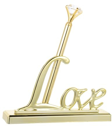 Penna Firma Matrimonio Decorativa per Guest Book e Banchetto | Abs Oro, Peso Leggero, Alta Durezza, Finitura Classica Romantica, Effetto Decorativo
