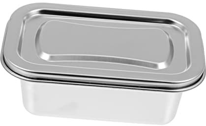 Cabilock Caja Para Congelador De Acero Inoxidable Para Helados Recipiente Con Tapa Para Almacenamiento Frigorífico Envase Reutilizable Para Postres y Yogur Uso Doméstico