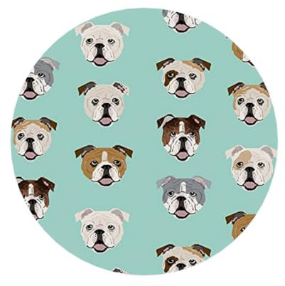GSGCSBYMLG Kühlschrankmagnete aus Acryl, Motiv: englische Bulldogge, bedruckt, rund, dekorativer Magnet für den Kühlschrank