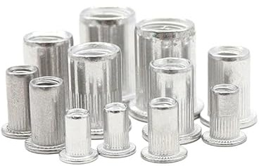 Dadi a filettati metrici piatti, flangiati in alluminio(10pcs,M10)