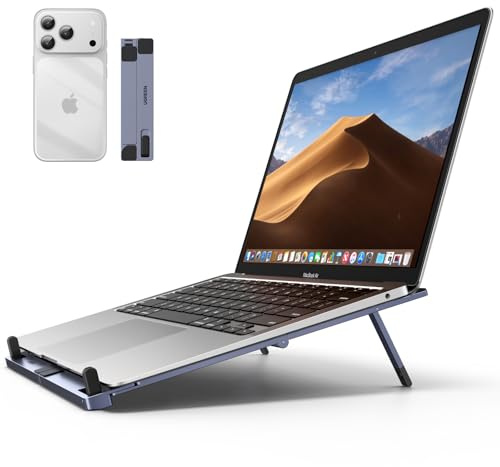 UGREEN Laptop Ständer Klappbar Leicht & Tragbar aus Aluminium Laptopständer | Faltbares, Kompaktes Design für 13–17,3 Zoll – aus Aluminium, Rutschfest, mit Optimierter Wärmeableitung