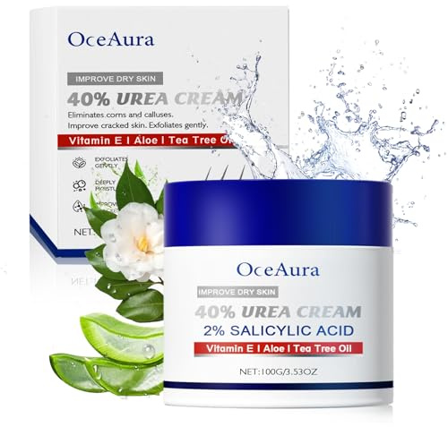Crema Urea al 40% per Piedi, Crema Piedi Mani per Ammorbidisce Callosità e Talloni Screpolati, Nutriente Lozione per Pelle Secca e Screpolata, Rimuove Calli, Duroni, 100G