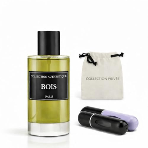 Parfum Homme BOIS Oriental Boisé - Eau de Parfum 50ml Longue Tenue - Sillage Puissant & Séduction - Fabriqué en France avec 2 atomiseurs offert et une pochete