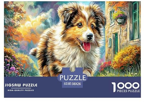 Puzzle Border Collie 1000 pièces pour Adultes, défi décompressif et décoration Murale, 38 x 26 cm / 1000 pièces
