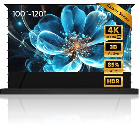 NothingProjector ALR Projector Screen for UST Projector, Motorized Floor Rising Screen, Electric Screen with Remote, Home Cinema 4K UHD, 85% Ambient Light Rejecting, 120 Inch, Classic Series