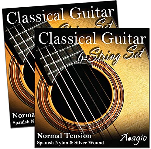 2 SETS! Adagio Pro Classical Acoustic Nylon Guitar Strings - Normal Medium Tension Multipack
