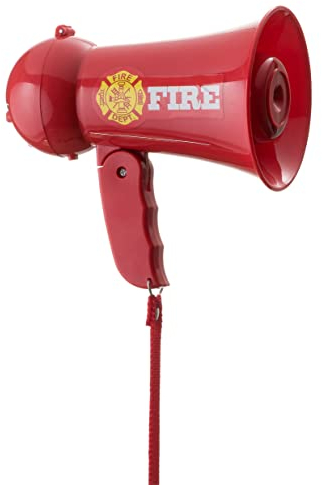 Dress Up America Megafono Giocattolo - Finta di Giocare al Megafono Dell'ufficiale con Suono di Sirena per Bambini – Megafono Bambini Giochi di Ruolo Altoparlante e Microfono Portatile