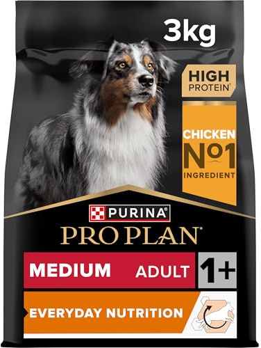 PURINA PRO PLAN | Everyday Nutrition | Croquettes pour Chien Adulte de Taille Moyenne | Riche en Poulet | Favorise Le Maintien en Bonne santé | Sac | 3 Kg