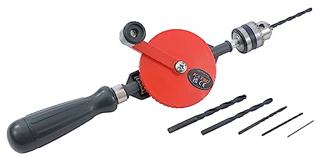 KATSU Trapano Manuale, 1/4 (0,6-6mm) Mandrino di Precisione Trapano Manuale a Doppio Pignone per Punzonatura di Circuiti Stampati in Plastica Acrilica di Legno 313013