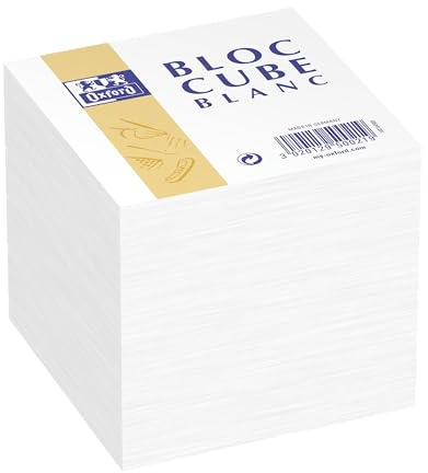 OXFORD Würfelblock, 9 x 9 cm, 680 Blatt, einfarbig, Weiß