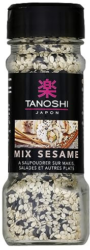 TANOSHI Sésame Mix - Mélange de Graines Blanches et Noires - Croquant 60 g