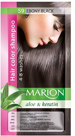 Marion Haarfärbe-Shampoo im Beutel, semi-dauerhafte Farbe, Haltbarkeit 4 bis 8 Wäschen, mit Aloe und Keratin