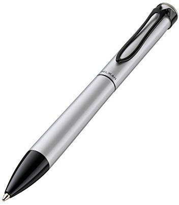 Pelikan 929794 Stola III Drehkugelschreiber in Röhrenetui, silber
