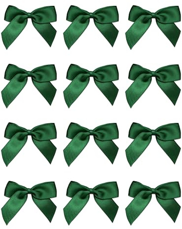 Italian Options 5 cm Satinschleife (Selbstklebend) 12 Stück - Flaschengrün