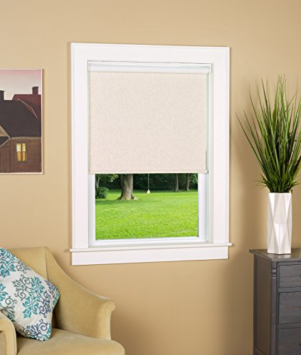 Green Mountain Vista Linen Cordless Blackout Roller Shade-Window Blind with Thermal Insulated UV Protection Fabric 30 W x 72 Long Color: Linen