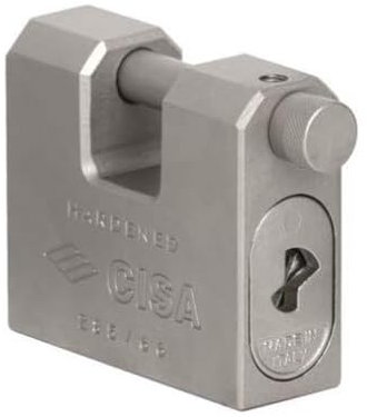 CISA 128553840, Lucchetto Antiscasso in Acciaio con Chiave Astral, 84 mm, Arco 17.5 mm