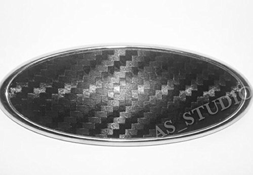2x 95x37mm Emblem Pflaume Folie (84x33mm) Carbon schwarz