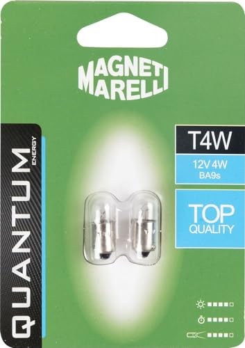 Quantum Energy Magneti Marelli T4W Paar 12V 4W Autolampen BA9s Anschluss