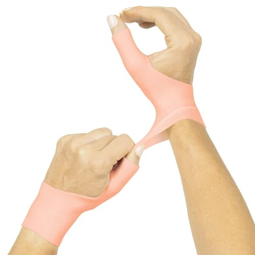 Vive Gel Thumb Wrist Brace (Pair) - Spica Support For Carpal Tunnel, Dequervains Tenosynovitis, Arthritis, Sprained Joint Pain, Left and Right Hand Stabilizer - Soft Comfort Wrap For Tendonitis Strain