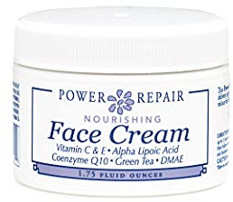Power Repair Peak Scents Anti-Aging Face Cream - Nourishing Antioxidant Moisturizer for Women - Anti Wrinkle and Anti Aging Cream for Skin - Green Tea, Grape Seed Oil, Vitamins C & E (1.75 Oz)