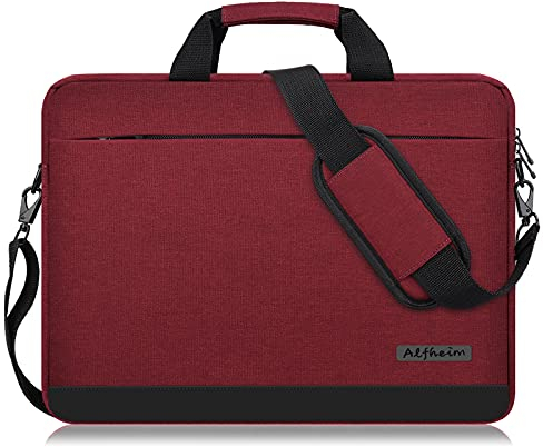 Alfheim Maletín Ordenador Portátil Hombro Bandolera 15.6-16 Pulgadas Hombre Mujer Bolso Laptop Trabajo Ligero Suave para Negocios Escuela Ultrabook Compatible con Macbook Air/Macbook Pro 14 Inch