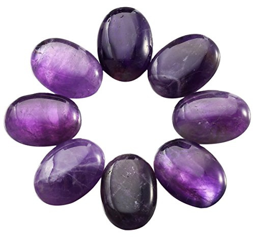 Nupuyai 5 Stk. Edelstein Cabochon flache Oval Steine für Schmuckherstellung | Kleine Cabochon Flachrücken Schmucksteine für Anhänger, Ketten, Ringe, Haarschmuck, Makramee Bastelperlen