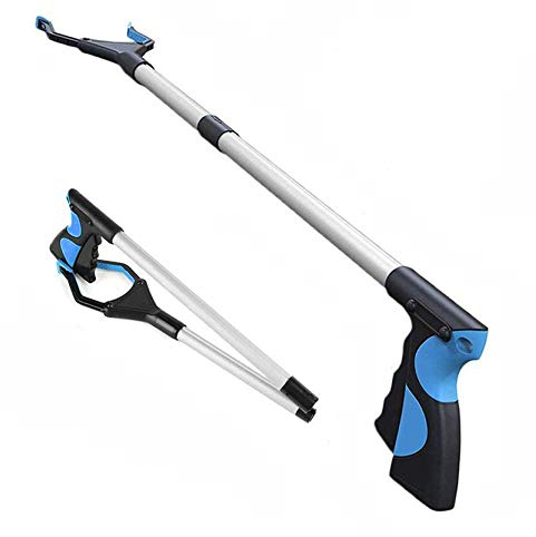 Pinza telescopica, KY-Tech 82cm Pinza Raccogli Oggetti Pieghevole Reacher Grabber Tool Pinza Prensile Raccoglitore di immondizia Pinza Morsetto in Gomma Healthcare Reaching Aid Pieghevole