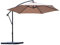 Sekey Ampelschirm Aluminium 300 cm Sonnenschirm mit Kurbel Gartenschirm Kurbelschirm mit Kurbelvorrichtung UV50+ Sonnenschutz Robust und Stabil für den Garten Taupe