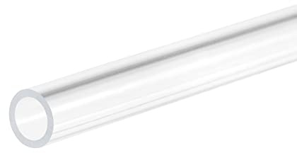 sourcing map PVC Transparent Rohr, Innendurchmesser 6mm Durchmesser 8mm LÄNGE 305mm Acryl Kunststoffrohr für Lampenbau, Stehlampen, Möbel