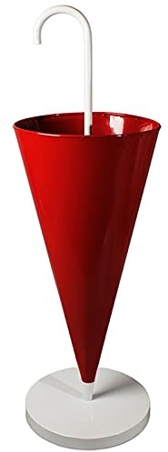 SENNIAN Regenschirmständer Rot Schirmständer in Regenschirmform, platzsparender Regenschirmständer aus Metall, Spazierstöcke, Stöcke, Skistock, Geschenkpapier