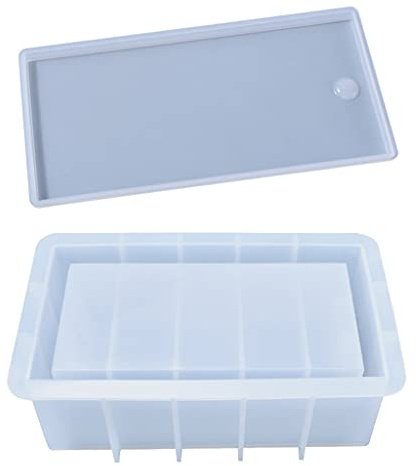 appuivbt Resin Rectangle Box Mold,Chess Storage Case Epoxy Resin Mold,Silicone Large Storage Container with Lid Set Mould for Jewelry Box Casting