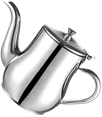 Yardwe 1stk Öltopf Aus Edelstahl Fettsieb Mesh-sieb Kanne Mit Teesieb Olivenölspender Saucen Fett Trenner Flaschenorganisator Speiseölbehälter Halter Rostfreier Stahl Siruppumpe Sprühen