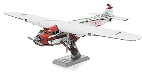 Metal Earth 3D Metallbausatz Flugzeug Ford Trimotor (Tin Goose) ab 14 Jahre | Präzise lasergeschnittene Metallteile zum Zusammenstecken ohne Klebstoff. Detailreiche Modelle mit bebilderter Bauanleitung