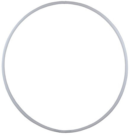 Hoopomania Hula Hoop Rohling steckbar (mit Snap Button), 25mm Rohr, schwarz/Weiss, Ø 90-140cm