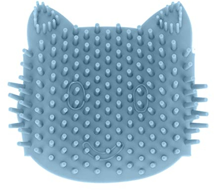 Auto-toiletteur Pour Chat, Coin De Chat Bleu Auto-toiletteur En Silicone Souple, Planche De Massage Pour Chat Avec Herbe à Chat Pour Chats, Chatons, Chiens, Chiots, Méditation(L)