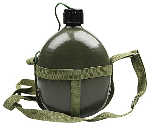 Samuliy Borraccia Militare in Alluminio, Pratica, Grande capacità – Bottiglia da Campo, Bottiglia d'Acqua, Borraccia, Borraccia, Borraccia, Bottiglia d'Acqua di Sopravvivenza, Caldaia da Mensa per