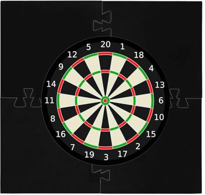 JIEBWCHA Dartboard Wall Protection, Dart Surround Dart Wall Protection, Dartboard Protective Ring, Dartboard Protection, Lightweight Dartboard Back for Dart Games, Classic Dartboard 72 x 72 cm