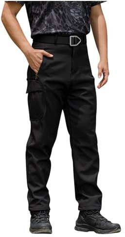 Cargo Trousers for Men UK Sale,Waterproof Work Trousers with Zip Pockets Heavy Duty Combat Trousers Stretch Fit Hiking Walking Trousers Bottoms Outdoor Cargo Pants Work Utility & Safety Trousers