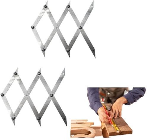 Picket Master Pro 3 Point Center Finder for Precise Measurements, Accurate Center Point Marking Tool, Equal Spacing Divider, Layout Tool for Woodworking, Welding, DIY Projects (as picture, 2 pieces)