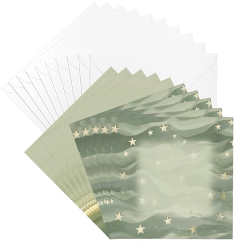 Ideen mit Herz Motiv-Grußkarten | Wintergrüße | Weihnachten | 16 x 16 cm | 5 x 2 Designs | 20-teilig (Wintergrüße 2)