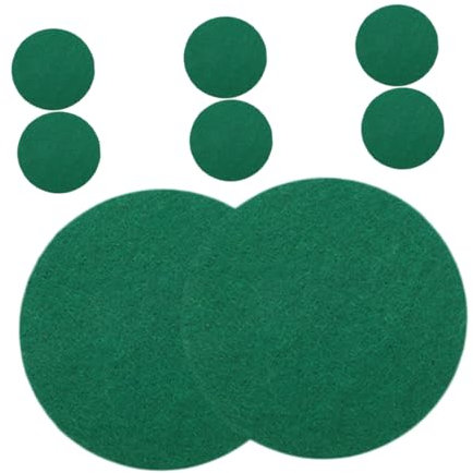 MOBUTOFU 8stücke Tischhockey Pusher-Pads Aus Polyesterfaser Umweltfreundliche Patches Für Tischhockey Hockeytische Bessere Gleiteigenschaften Und Spielspaß Inklusive Grüner Filzmatte